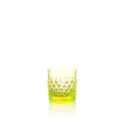 Neon Citrine Hobnail – Szklanki do whisky (zestaw 2 szt.)